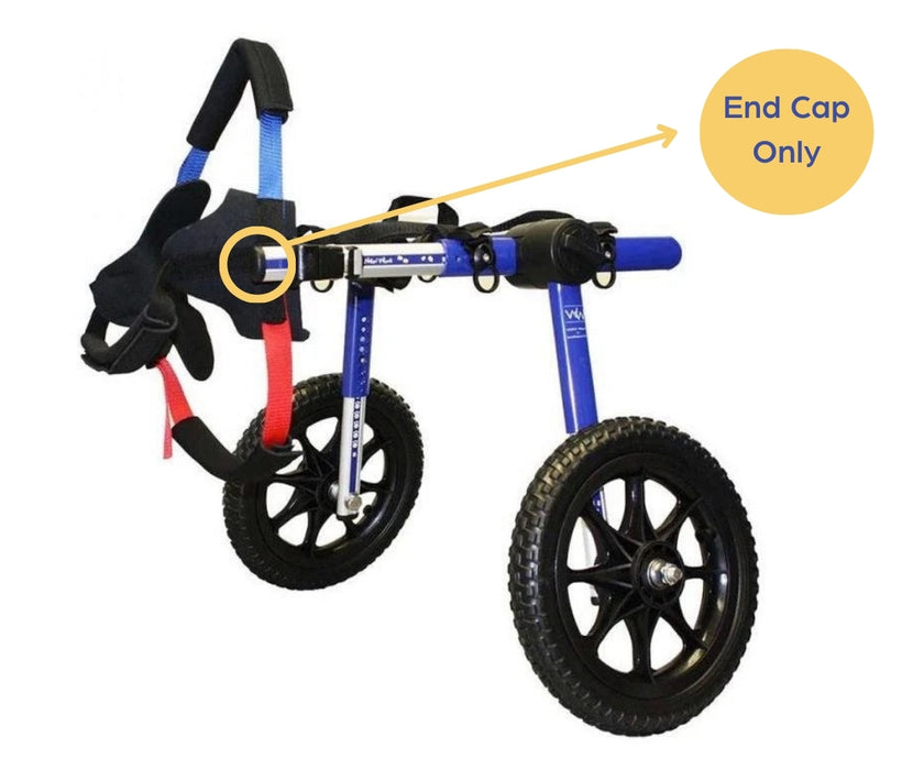Replacement End Cap for Walkin’ Wheels Dog Wheelchairs - For Medium & Large Rear Walkin’ Wheels Wheelchairs, 1 End Cap Only
