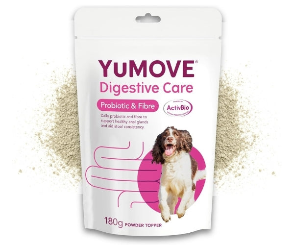 YuMOVE Digestive Care Probiotic & Fibre Powder for Dogs - Supports Anal Gland Health 180g