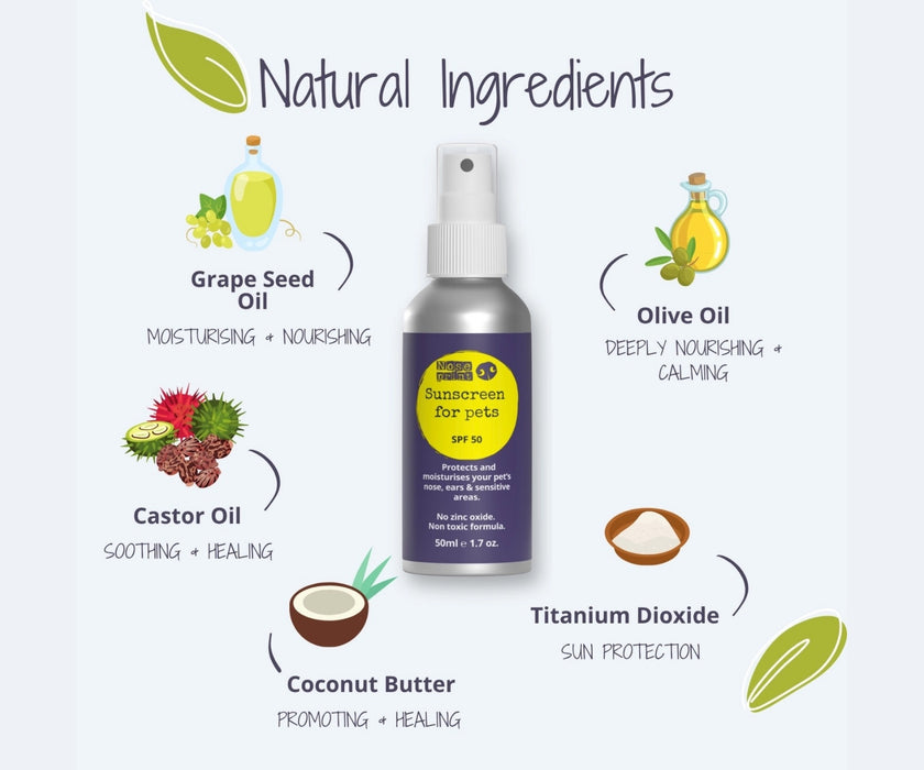 Noseprint Dog Sunscreen SPF 50 Spray - High Protection Sunscreen Spray for Sensitive Skin 150ml