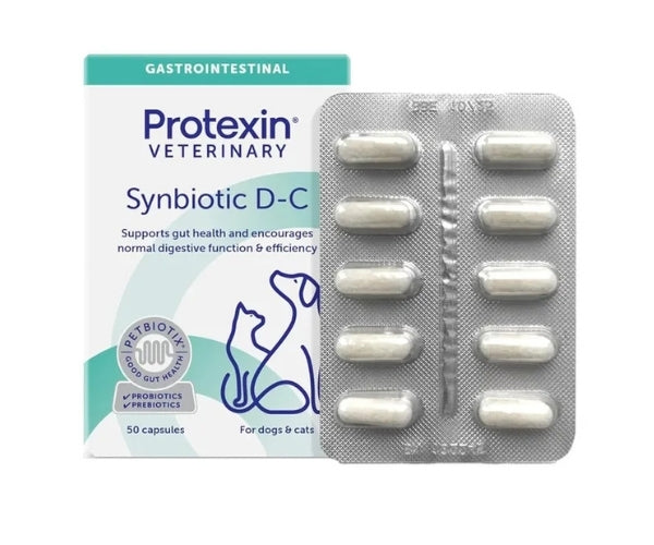 Protexin Synbiotic D-C - Gastrointestinal Support for Dogs 50 Capsules