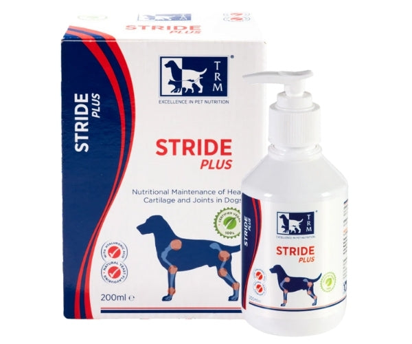 TRM Pet Stride Plus Liquid Supplement for Dogs - Maintains Healthy Cartilage & Joints 200ml or 500ml