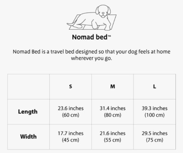 Flat Padded Nomad Dog Bed (by Qisu) - Perfect For Travelling, Home, the Park, Visiting Friends