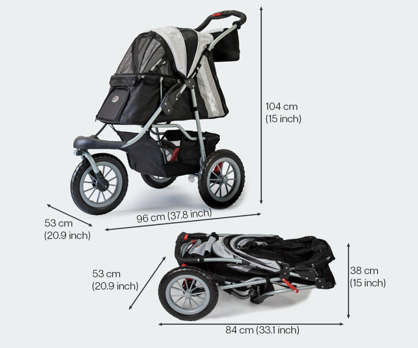 InnoPet Comfort EFA ECO Stroller for Dogs - Dogs under 25kg - 2 Year Warranty