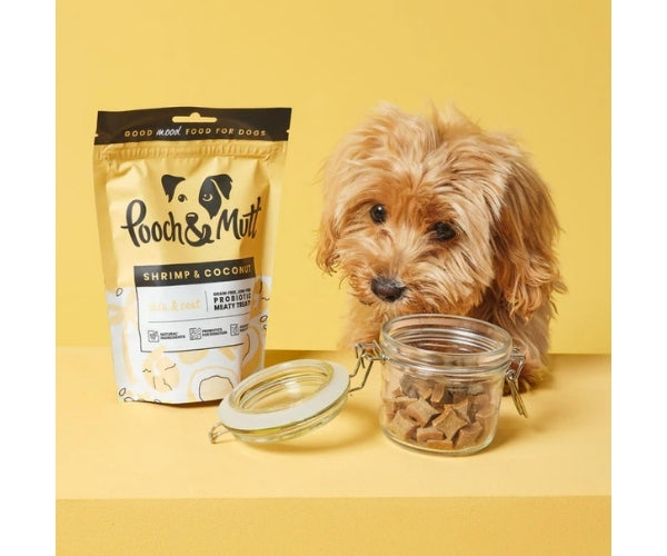 Pooch & Mutt Probiotic Treats for Dogs - Soothes Itchy Skin & Aids Glossy Coat 120g