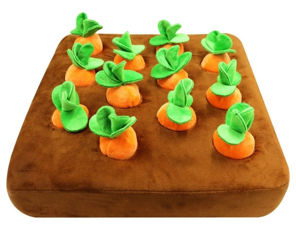 Interactive Carrot Garden Game for Dogs - Mentally Stimulating Snuffle Toy