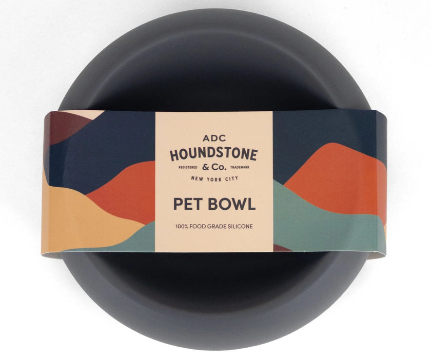 Houndstone Silicone Dog Bowl - Durable Well Designed Travel Bowl for Small Dogs (237ml capacity)