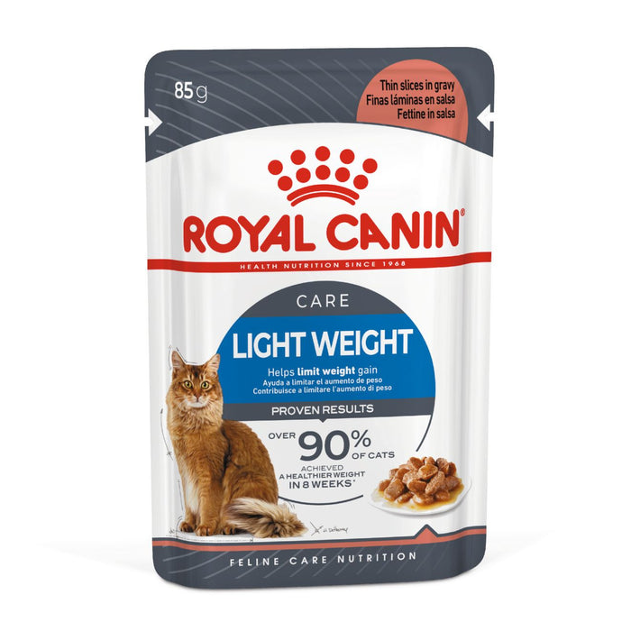 Royal Canin LightWeight Care Thin Slices in Gravy Cat Food 85g x 12 Pouches