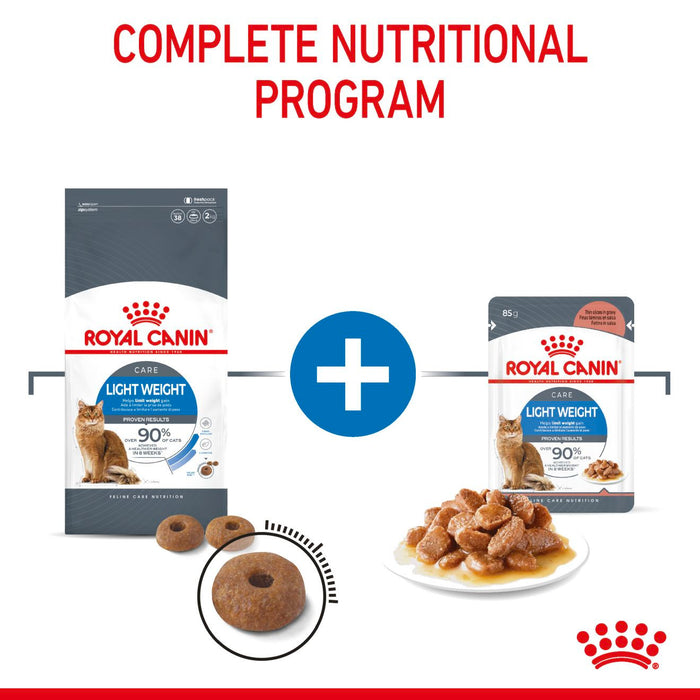 Royal Canin LightWeight Care Thin Slices in Gravy Cat Food 85g x 12 Pouches