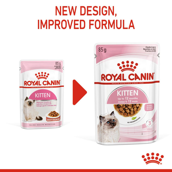 Royal Canin Kitten Wet Cat Food in Gravy 85g x 12 Pouches