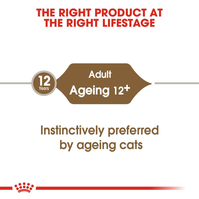 Royal Canin Ageing 12+ Thin Slices In Gravy Cat Food 85kg x 12 Pouches