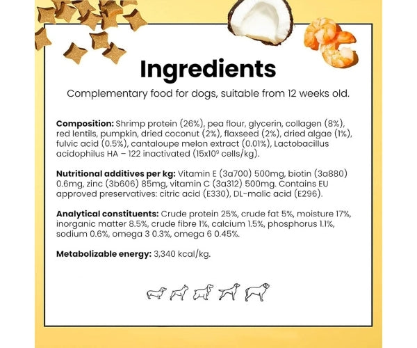 Pooch & Mutt Probiotic Treats for Dogs - Soothes Itchy Skin & Aids Glossy Coat 120g