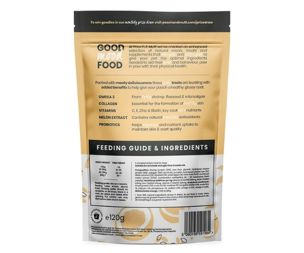 Pooch & Mutt Probiotic Treats for Dogs - Soothes Itchy Skin & Aids Glossy Coat 120g