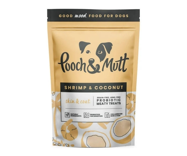 Pooch & Mutt Probiotic Treats for Dogs - Soothes Itchy Skin & Aids Glossy Coat 120g