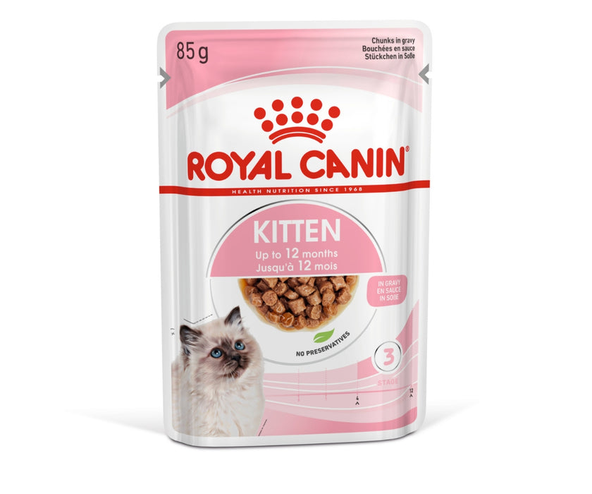 Royal Canin Kitten Wet Cat Food in Gravy 85g x 12 Pouches