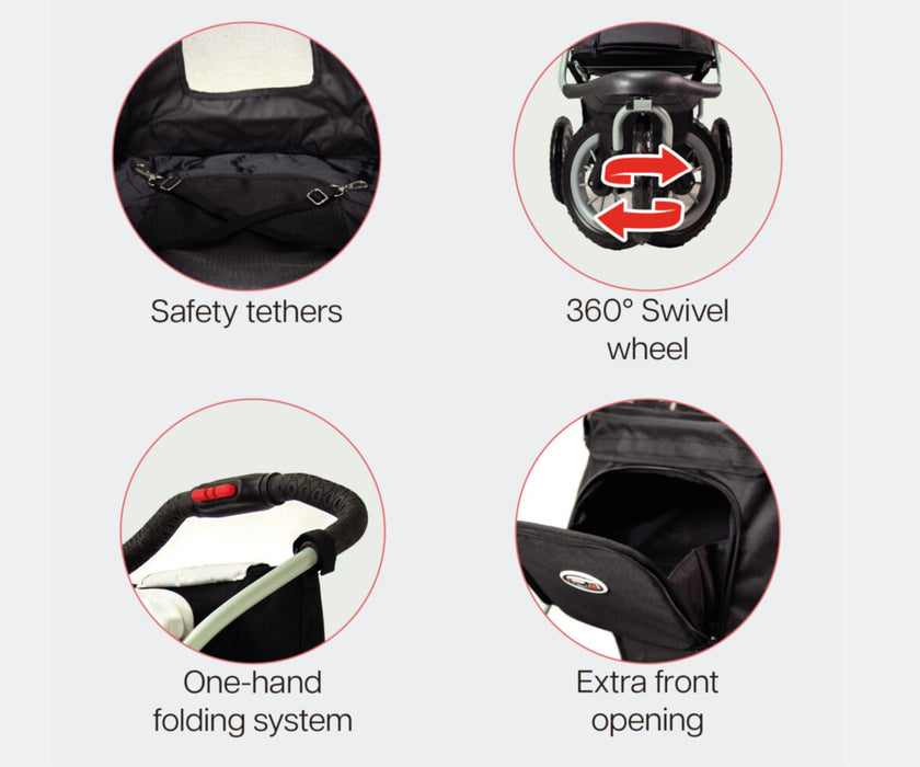 InnoPet Comfort EFA ECO Stroller for Dogs - Dogs under 25kg - 2 Year Warranty