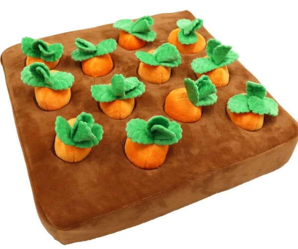 Interactive Carrot Garden Game for Dogs - Mentally Stimulating Snuffle Toy