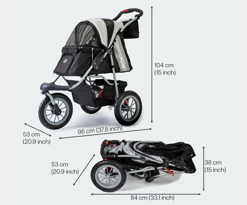 Comfort EFA Eco Stroller for Dogs - Puncture-Proof Wheels for Dogs Under 25kg - 2 Year Warranty