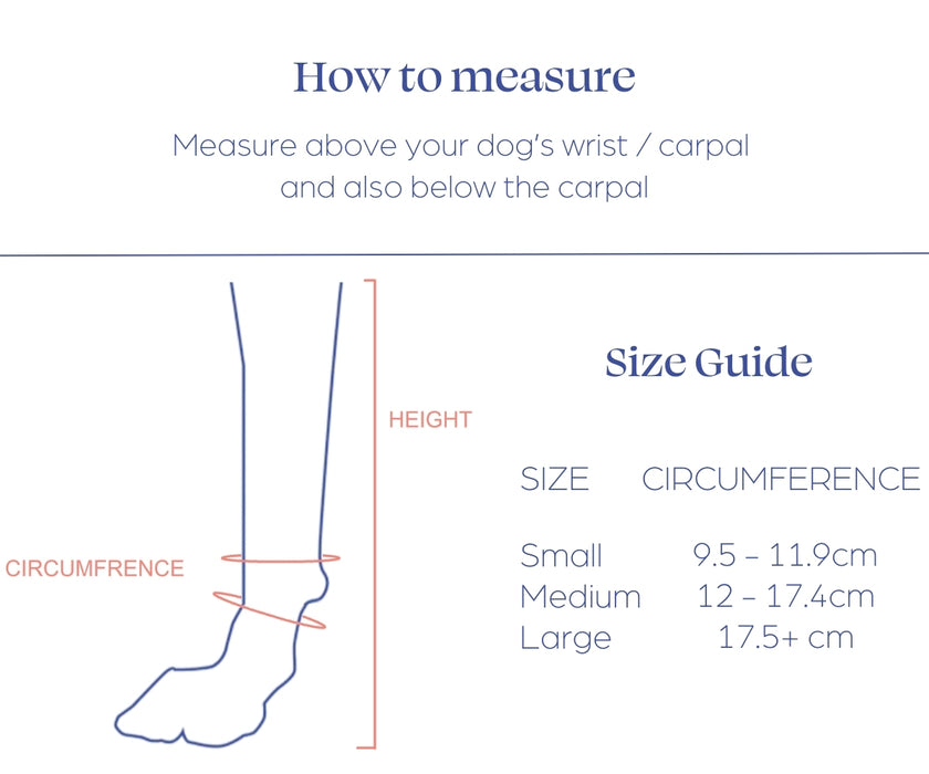 Zoomadog Carpal Splint for Dogs with Memory Foam Padding (firm)