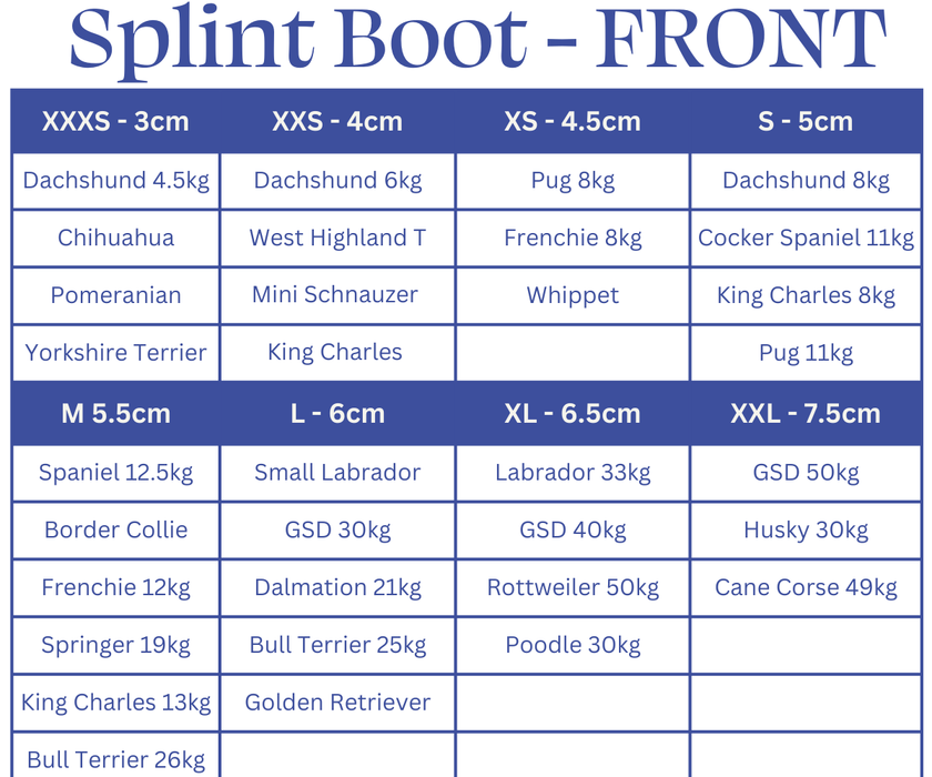 *NEW* Short Front Leg Dog Splint by Zoomadog - Ideal for Front Leg Injuries & Weakness (firm)