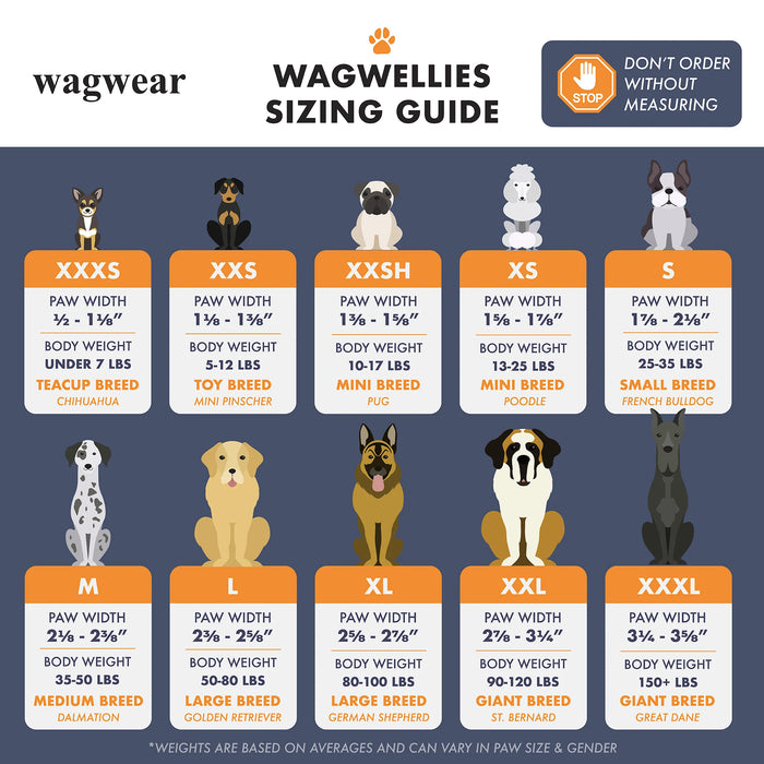 WagWear Mojave - Breathable Rubber Dog Boots for Extra Grip & Paw Protection (two boots)