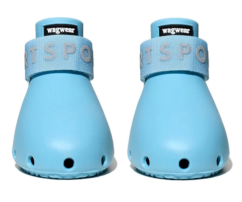 WagWear Sport Dog Boots - Lightweight Silicone Boots with Ventilation Holes & Extended Traction Tread (two boots)
