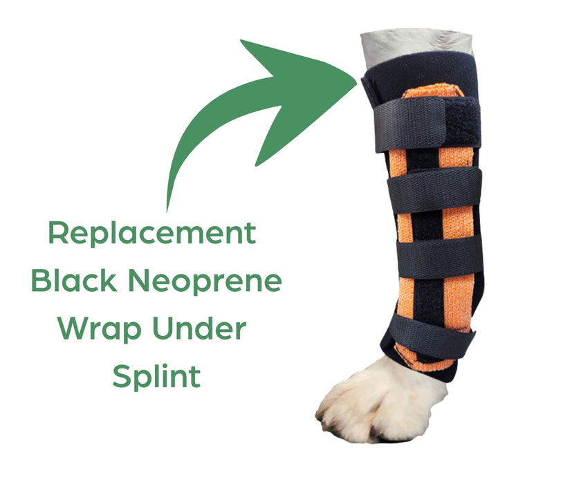 Replacement Scandi Orthopedic Black Neoprene Wrap for under Splint