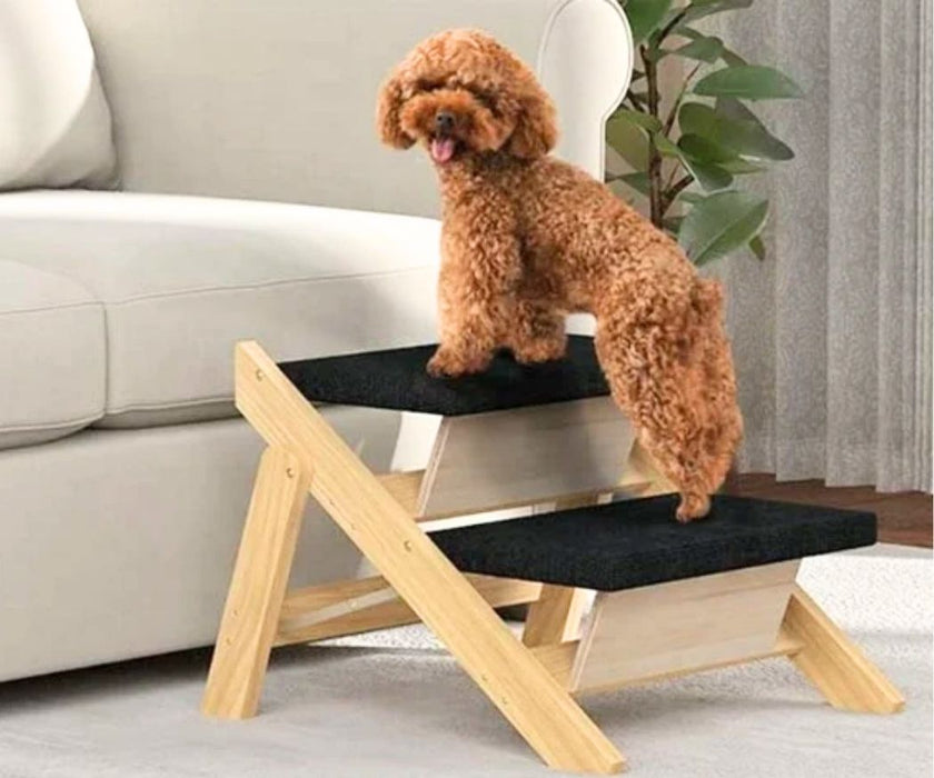 Zoomadog 2-in-1 Dog Ramp & Steps - 2-Step Mobility Support for Dogs up to 50kg (47cm Long × 43cm Wide × 33cm High)
