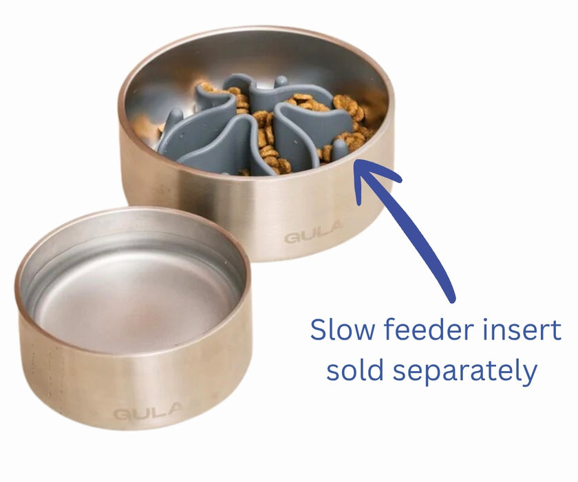 Silicone Dog Slow Feeder Insert -  Reduce Gulping and Slow Down Eating for Better Digestion (single)