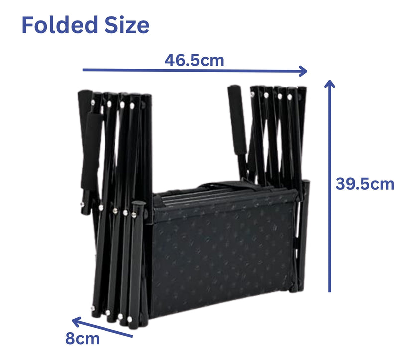 Zoomadog Foldable Car Dog Steps - 4-Step Extra Wide Accessibility Aid for Dogs up to 60kg  (77cm H x 46.5cm W x 97cm D)