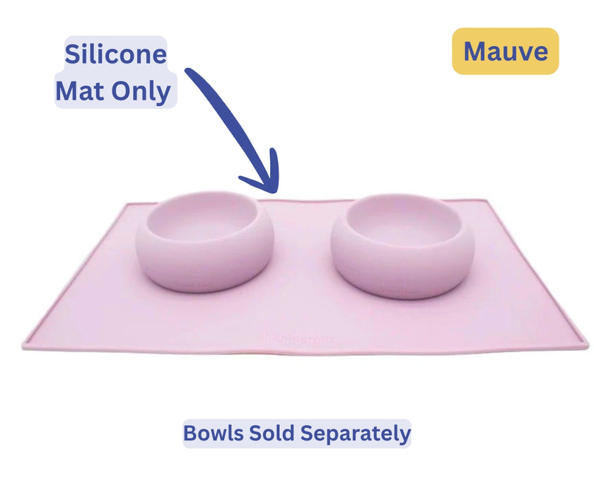 Houndstone Silicone Dog Food Mat for Dogs - Non-Slip Food-Grade Silicone Mat with Raised Edges to Contain Spills