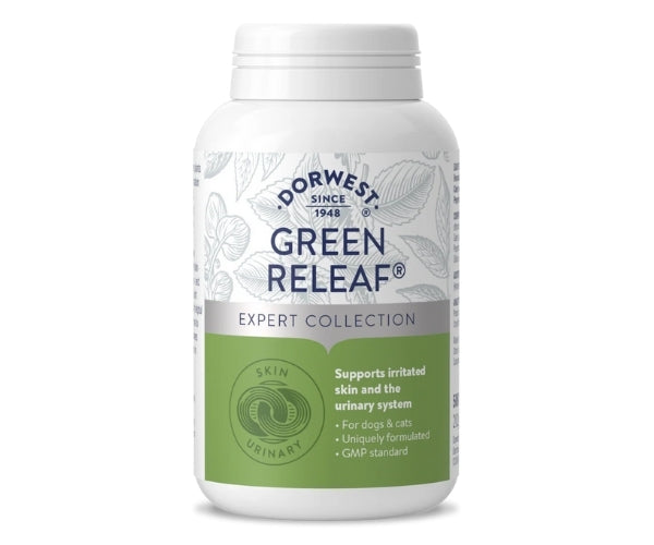 Dorwest Green Releaf Tablets for Dogs - Skin, Joint & Urinary Support 100, 200 or 500 Tablets