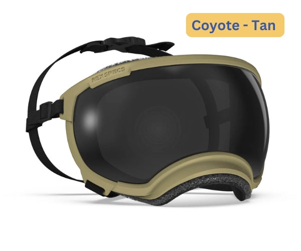 Rex Specs Dog Goggles - For Active and Blind Dogs (Black, Pink, Blue, Orange or Tan)