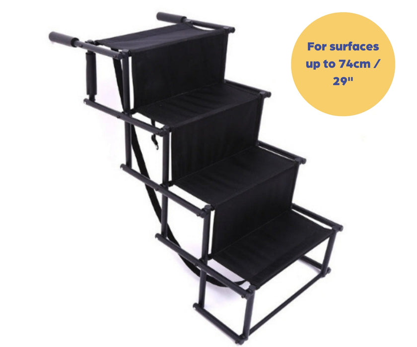 Zoomadog Foldable Car Dog Steps - Extra Wide Accessibility for Dogs up to 80kg. 46.5cm wide