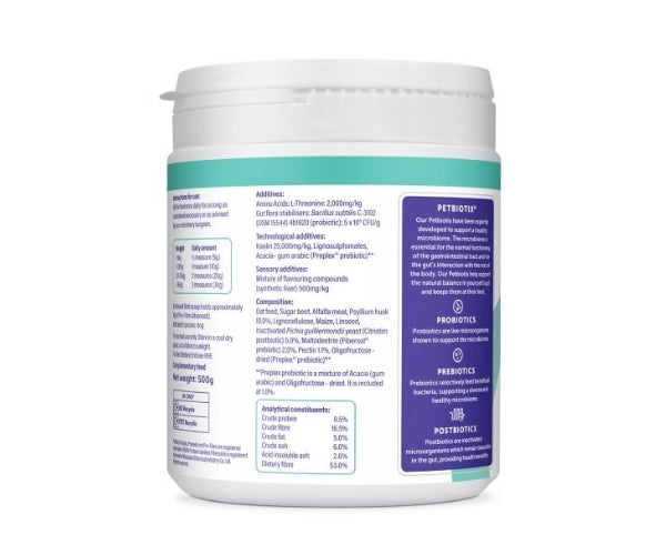 Protexin Pro-Fibre Advanced for Dogs - High Fibre Digestive Support - 500g Tub Pellets