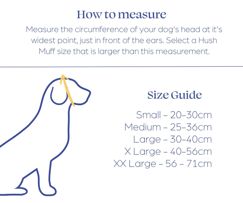 Soothe & Settle Dog Hush Muff - Noise Reducing Calming Snood for Anxiety, Travel & Stressful Situation Support